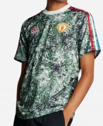 Adidas x Stone Roses Man United Icon T–Shirt – Camo Green