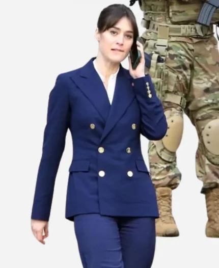 Alexandra Mullen Zero Day 2025 Lizzy Caplan Blue Blazer