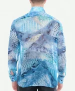 Ali Larter Landman S02 Blue Snakeskin Printed Blouse