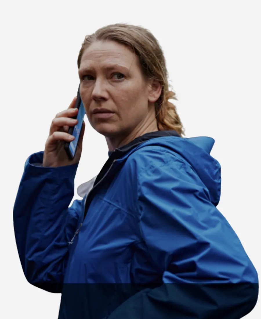 Alice Force of Nature The Dry 2 Anna Torv Blue Hooded Jacket Alice Force of Nature The Dry 2 Anna Torv Blue Hooded Jacket