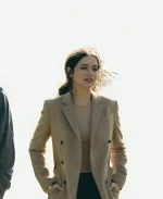 Ana de Armas Deep Water Beige Trench Coat