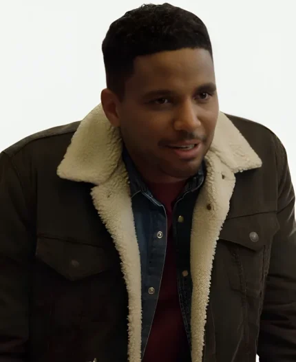 Andy Under The Christmas Sky 2023 Andrew Bushell  Grey Shearling Jacket