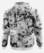 Anime Ahegao Manga Collage Grey Pullover Hoodie