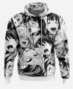 Anime Ahegao Manga Collage Pullover Hoodie