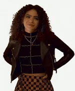 Antonia Gentry Ginny And Georgia Cropped Leather Jacket