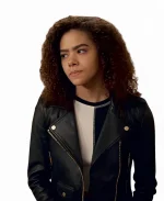 Antonia Gentry Ginny And Georgia Season 02 Black Leather Jacket