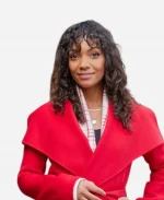 April Magic in Mistletoe Red Long Coat