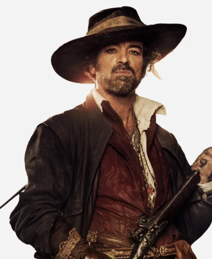 Aramis The Three Musketeers 2023 Romain Duris Grey Long Coat