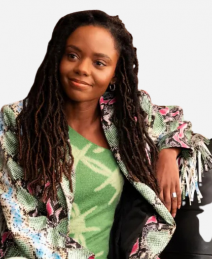 Ashleigh Murray Snake Print Jacket
