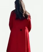 Ashley Greene Deck the Walls 2024 Rose Demonte Red Wool Coat