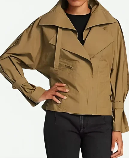 Athena Grant  9-1-1 Season 04 Angela Bassett Olive Green Cotton Jacket
