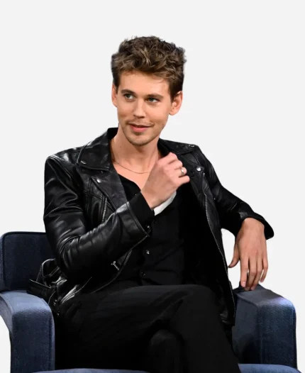 Austin Butler The Tonight Show Black Leather Jacket 