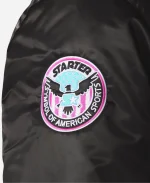 Avirex x Starter Super Bowl LX Satin Jacket In Black