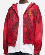 Balenciaga Skater Red Zip Up Hoodie