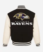 Baltimore Ravens Domestic Two-Tone Wool and Leather Jacket