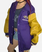 Baltimore Ravens Purple And Yellow Varsity Jacket