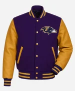 Baltimore Ravens Purple And Yellow Wool Varsity Jacket