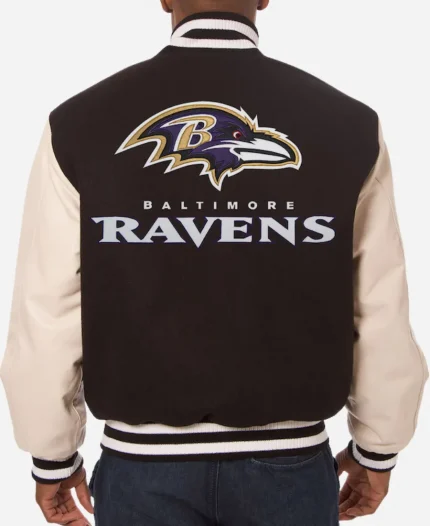 Baltimore Ravens Two-Tone Black Varsity Jacket