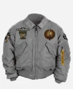Battletech Mechwarrior Flight Bomber Jacket - Grey