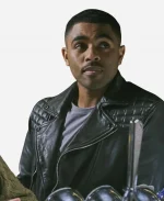 Brassic S05 Anthony Welsh Leather Jacket - Black