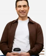 Brett Goldstein Shrinking Brown Bomber Jacket