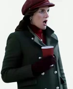 Brittany Clough Just Like A Christmas 2023 Alex Green Wool Coat