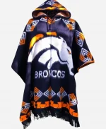 Broncos Alpaca Wool Hooded Poncho
