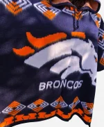 Broncos Wool Hooded Poncho