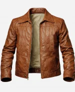 Bruno Mars The Romantic Leather Jacket - Brown