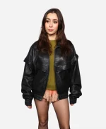 Buddy Event Cristin Milioti Black Leather jacket - Jacket Era