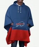Buffalo Bills NFL Color Blocked Poncho