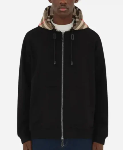 Burberry Black Zip Up Hoodie