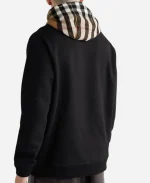 Burberry Black Zip Up Hoodie - Check Hood