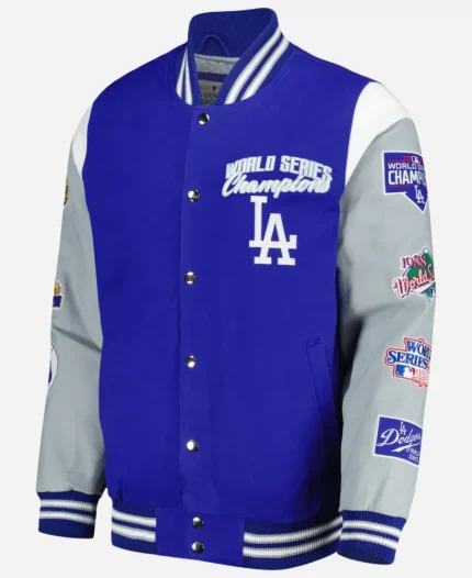 Carl Banks LA Dodgers Franchise Royal & Gray Varsity Jacket