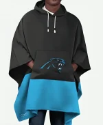 Carolina Panthers NFL Color Blocked Poncho