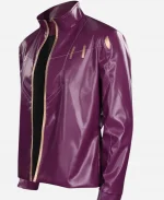 Chadwick Boseman Purple Leather Jacket