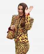 Chanel Show 2026 Dua Lipa Leopard Print Tweed Skirt