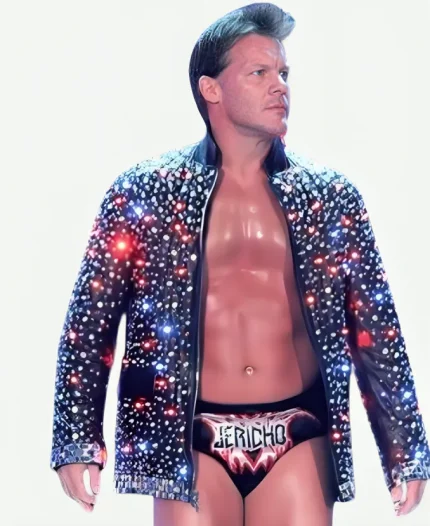 Chris Jericho Sparkle Light Up Leather Jacket