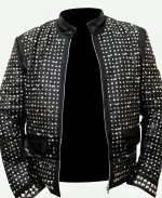 Chris Jericho Y2j Sparkle Light Up Leather Jacket - Black