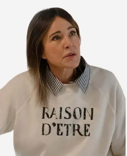 Christa Miller Shrinking S03 Liz Raison D’ Etre White Sweatshirt