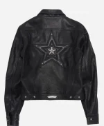 Chrome Hearts Star Black Leather Trucker Jacket