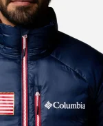 Columbia Winter Olympics 2026 Team USA Navy Blue Puffer Jacket