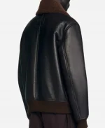 Connor Storrie Reversed Leather Jacket in Black