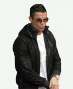 Cristiano Ronaldo Leather Bomber Jacket