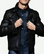 Cristiano Ronaldo Leather Jacket - Black