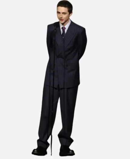 Critics Choice 2026 Timothée Chalamet Navy Suit