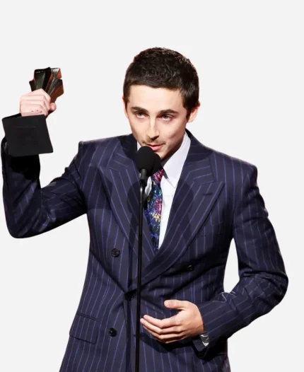Critics Choice Awards 2026 Timothée Chalamet Navy Suit