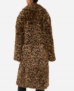 Dakota Johnson LA Leopard Print Shearling Coat
