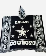 Dallas Cowboy Black Wool Poncho