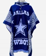 Dallas Cowboy Navy Blue Wool Poncho